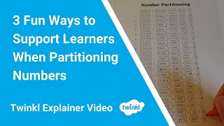 3 Fun Ways to Support Learners When Partitioning Numbers [upl. by Sabba409]