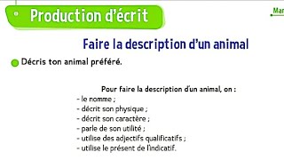 Faire la description dun animal  page 63  le trésor des mots CM2  cahier dactivités [upl. by Ysnat]