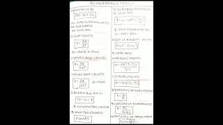 THERMODYNAMICS PHYSICS CLASS 11 FORMULA ⭕⭕ [upl. by Imaon]