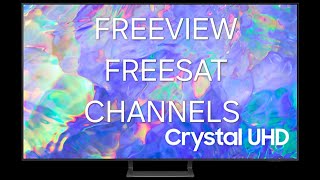 How To Set Freeview Freesat Channels Samsung Smart Crystal UHD 4K TV 55 65 75 Series 8000 [upl. by Lavoie692]