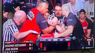 Post John BrzenkKrasimir Kostadinov Armwrestling Match East vs West 11 [upl. by Radu]