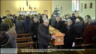 Mary Mai Fitzsimons née Ryan Rassudden Ballyjamesduff amp Drombane Tipperary Funeral Mass [upl. by Laen235]