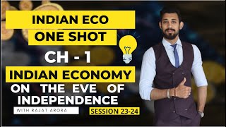 Indian economy on the eve of independence  One Shot  Chapter 1  Indian economic development [upl. by Sukul]