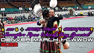 💰 2000 💰 ➕ JINGLE DRESS 🏆 CHAMPIONS🏆Jennifer Rose Windy Boy Special  Denver March 🏔 Powwow 2022 [upl. by Yauqram156]