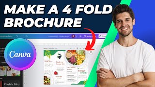 How To Make A 4 Fold Brochure In Canva [upl. by Nyrtak]