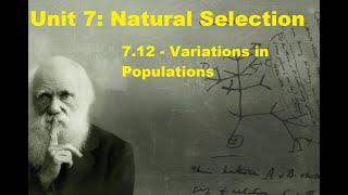 AP Biology  Unit 7  712  Variations in Populations apbio evolution naturalselection [upl. by Papp]