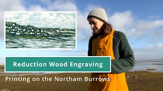 Reduction Wood Engraving Printing on the Northam Burrows [upl. by Rekoob]