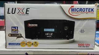 MICROTEK LUXE 100012V  PURE SINEWAVE LCD DISPLAY 2 YEARS WARRANTY FEATURES amp BENEFITS UNBOXING [upl. by Oirotciv]