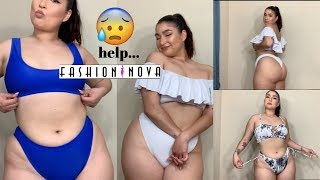 I TRIED FASHION NOVA CURVE BIKINIS tryon haul [upl. by Yzzik]