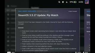 SteamOS 3517 Update Pip Watch patch notes  Steam Deck NonSteam [upl. by Akessej]