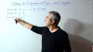 Sistema de 3 equacions de 1er grau amb 3 incògnites [upl. by Drofdarb]