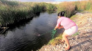 Solo Un Atarrayaso le bastó a esta MUJER para hacer esta gran pesca [upl. by Noiro]