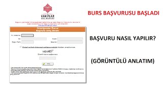 VGM BURS BAŞVURULARI BAŞLADI İLKOKUL  ORTAOKUL  LİSE BAŞVURU NASIL YAPILIR GÖRÜNTÜLÜ ANLATIM [upl. by Mimi]