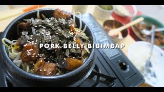 How to make bibimbap  Pork Belly  ASMR Cooking [upl. by Fitting]