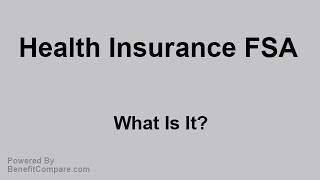 Health Insurance FSA  What Is It [upl. by Aibara359]