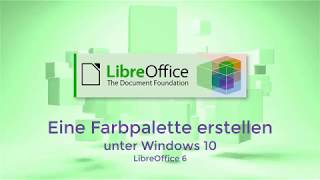 Eine Farbpalette erstellen in LibreOffice 6 German [upl. by Namyw280]