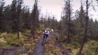 Fast singletrack mountain bike trail Davagh Right 2mov [upl. by Arakat]