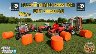 Automated Grass Work amp Custom Fields  How To Use CoursePlay Part 2  FS22 [upl. by Aihsaei]