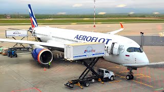 Airbus A350900 Перелёт ВладивостокМосква ак Аэрофлот [upl. by Esinaj]