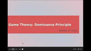 Game Theory in Tamil Dominance Principle [upl. by Hyman868]