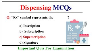 Compounding And Dispensing Multiple Choice Questions  Prescription Mcq [upl. by Elinnet]