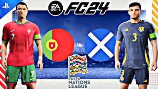 EA FC24  Portugal vs Scotland  PS5™4K60Gameplay  UEFA Nations League 202425  CR7 vs Robertson [upl. by Pihc166]