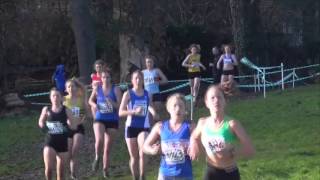 u20 women South of England Cross Country Championships 30012016 [upl. by Esta]