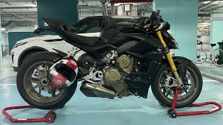 2021 Streetfighter V4S  Akrapovic Homologated Exhaust  Cold Start amp Revs [upl. by Ycat]