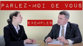 Parlez moi de vous entretien dembauche  exemple de présentation avec simulations [upl. by Asimaj311]