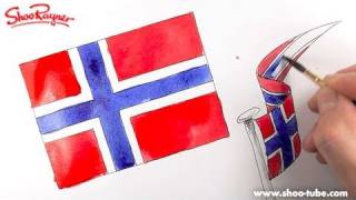 How to draw the Norwegian Flag  Spoken Tutorial [upl. by Ondrej213]