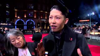 Unbroken Miyavi quotThe Birdquot London Premiere Movie Interview  ScreenSlam [upl. by Nosredna443]