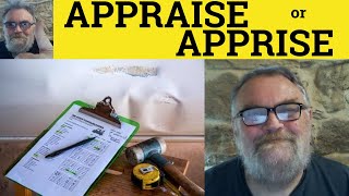 🔵 Appraise Meaning  Apprise Defined Appraise or Apprise Difference  Appraise Apprise  ESL [upl. by Annavahs]