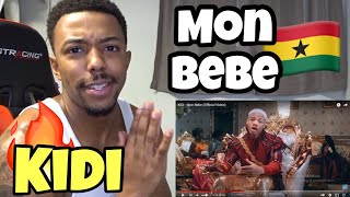 KiDi  Mon Bebe Official Video AMERICAN REACTION [upl. by Nnylhtak]