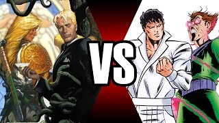 LUCIFER E MIGUEL VS BEYONDER E MOLECULE MAN  BATALHA MORTAL  Ei Nerd [upl. by Nitsej]