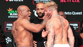 Mike Tyson B SLAPS Jake Paul at weigh in as ALL HELL BREAKS LOOSE [upl. by Elatia]