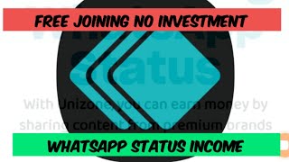 unizone Free joining Whatsapp status income [upl. by Athenian]