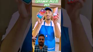 IP68 vs IP69 Smartphone experiment 😱😱 smartphone tech crazyxyz gadgets watertest [upl. by Golanka]