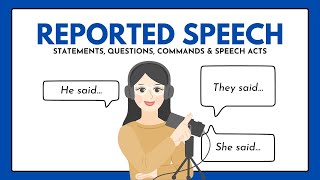 Reported Speech amp Speech Acts Presentation  Reported statements Reporting verbs amp structures [upl. by Salesin996]