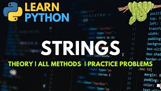 pythontutorial  L20 Strings Data Type in Python  Complete Explanation [upl. by Annaihr38]