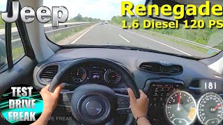 2020 Jeep Renegade Limited 16 MultiJet 120 PS TOP SPEED AUTOBAHN DRIVE POV [upl. by Rabiah]