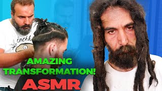 Amazing ASMR Homeless Transformation  HAIR ASMR CEYHUN [upl. by Uund]