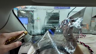 Saving windshield tint from a hair [upl. by Akerehs886]