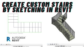 Revit Tutorials  How to Create Stair by Sketch  Revit 2021 [upl. by Acinnor]