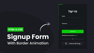 Signup Form in HTML and CSS [upl. by Khalid]