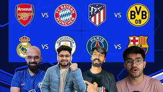 UCL Quarter Final Draw Discussion and Reaction Markaroni DivyanshCR7 ONEMUFC chaarlapate [upl. by Nickles]