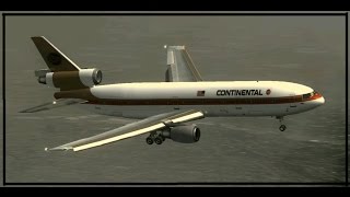 FSX  Tom Ruths CAL DC10 landing FSEarthtiles KPDX [upl. by Valera72]