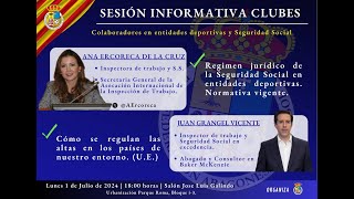 Ponencia de la relación de los clubes de fútbol con la Seguridad Social [upl. by Nnyltak616]