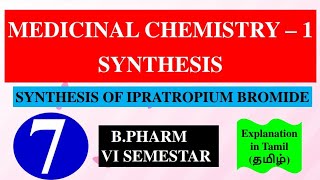 SYNTHESIS OF IPRATROPIUM BROMIDE  MEDICINAL CHEMISTRY  1  B PHARM 4TH SEMESTER [upl. by Zins]