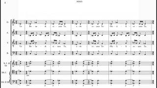 Stravinsky Gloria Mass for Mixed Chorus and Double Wind Quintet With score [upl. by Avirt883]