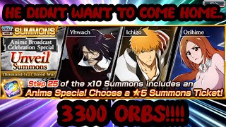 THIS WAS A MISTAKE TYBW UNVEIL SUMMONS 3300 ORBS BLEACH BRAVE SOULS [upl. by Norehc]